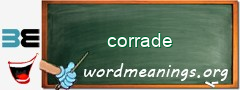 WordMeaning blackboard for corrade